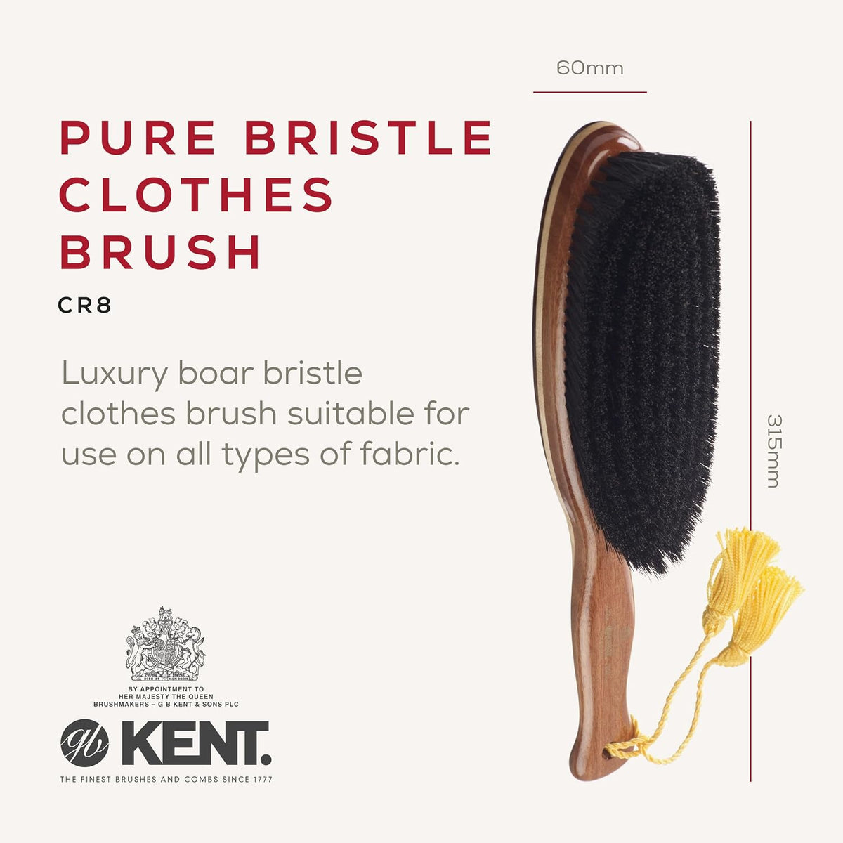 kent cr8 deluxe garment brush (pack of 1) shown in use