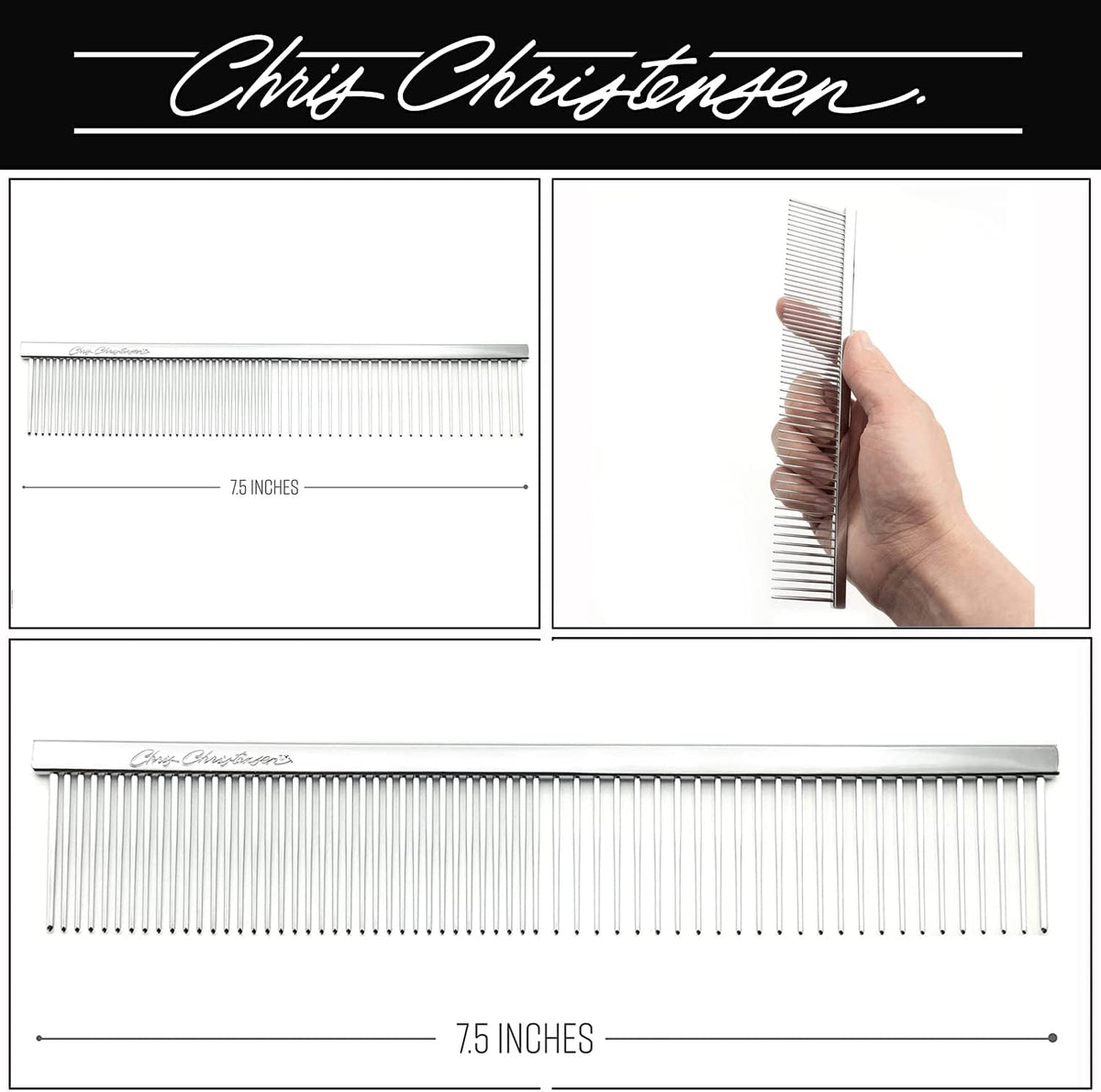 chris christensen grooming bundle - original series 20mm showing dimensions