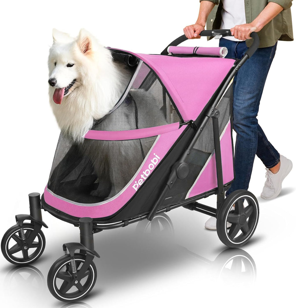 petbobi dog stroller for large medium dogs up, main product view