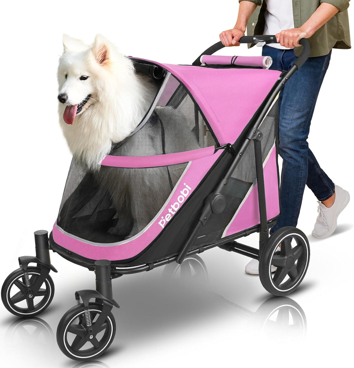 petbobi dog stroller for large medium dogs up, main product view