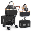 double pet stroller for small medium dogs, main product view