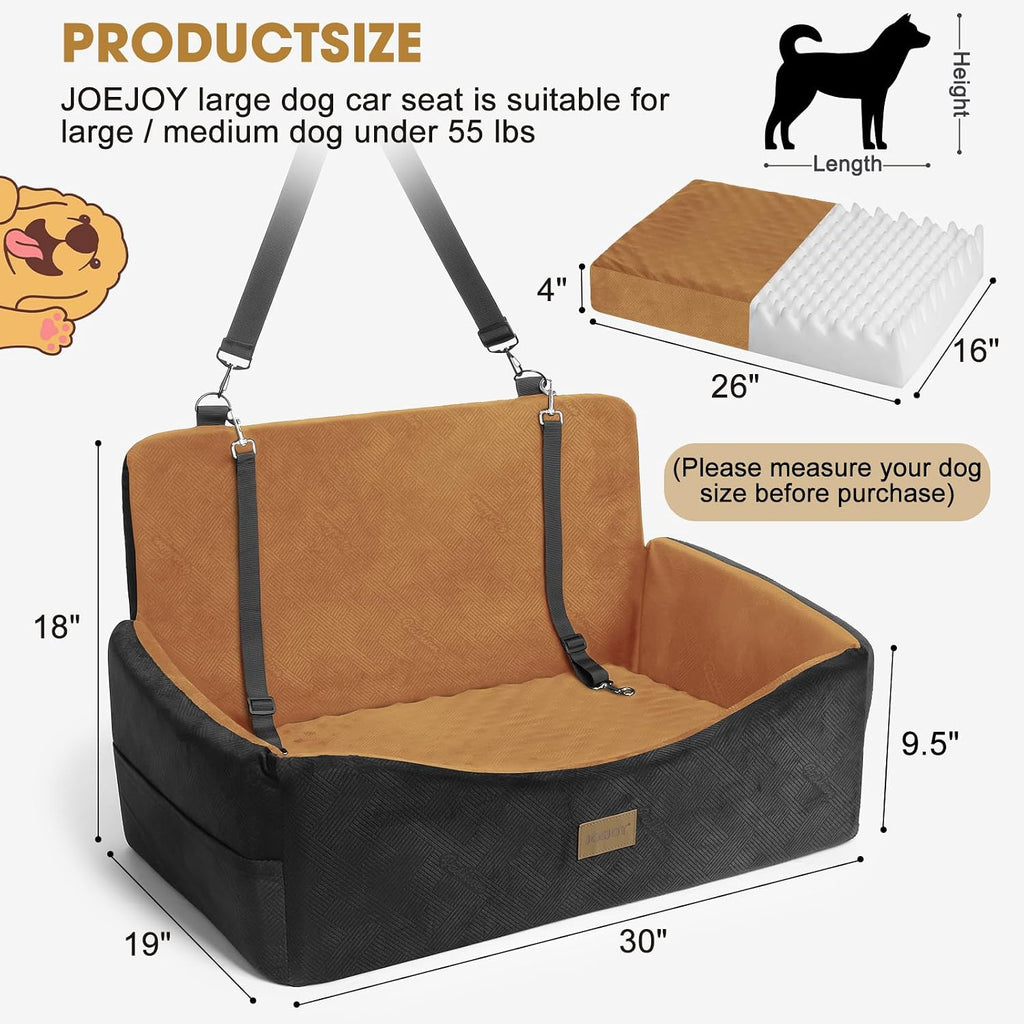 dog car seat for large medium sized dogs, package contents
