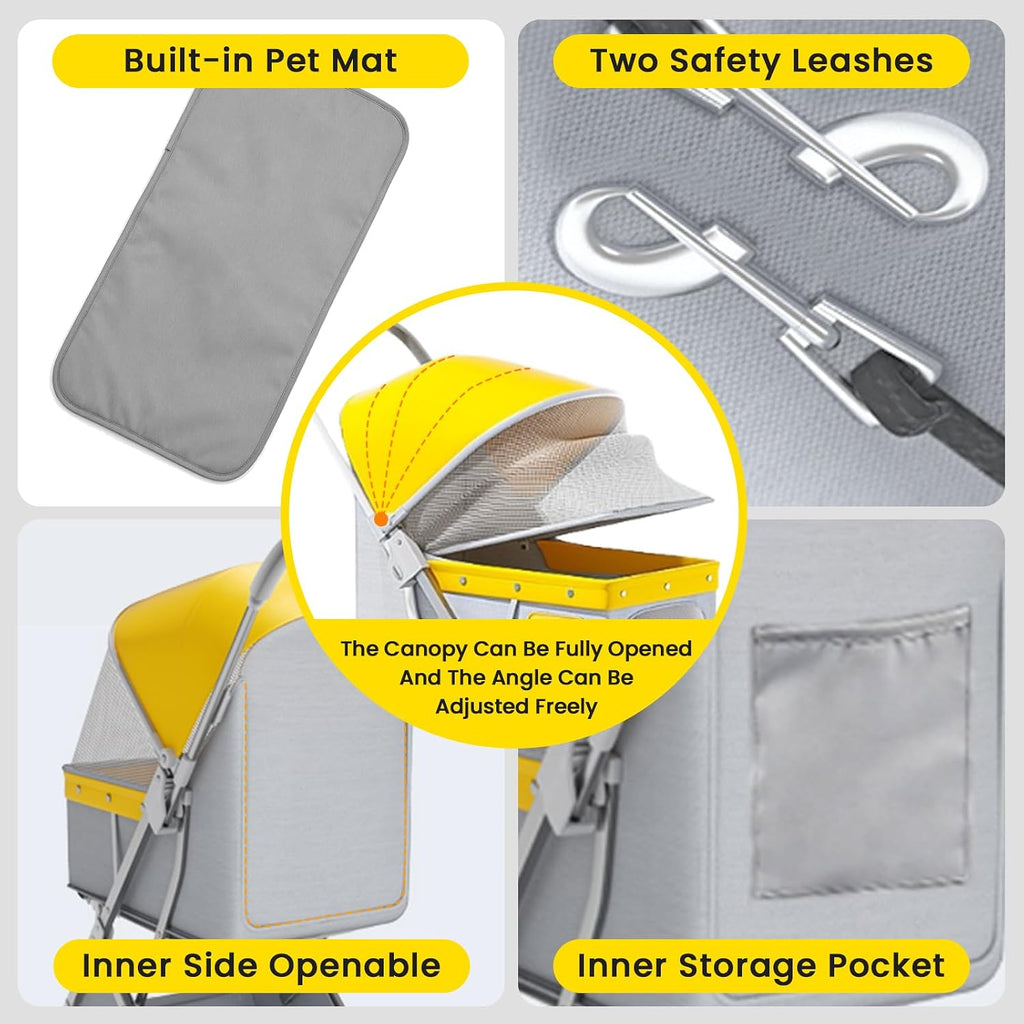 dog strollers for small medium dogs 50 lbs,4, side view