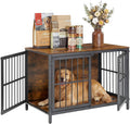hoobro heavy duty dog crate furniture, 39.4" wooden, main product view