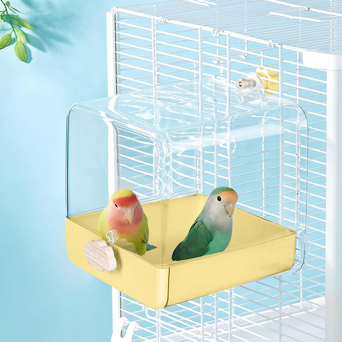 hanging bird bath for cage, 3 in 1, main product view