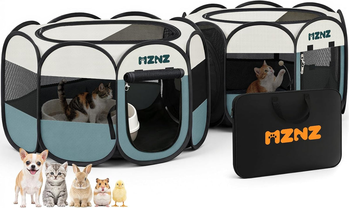 2-in-1 dog playpen, cat pet puppy playpen, small+small, main product view