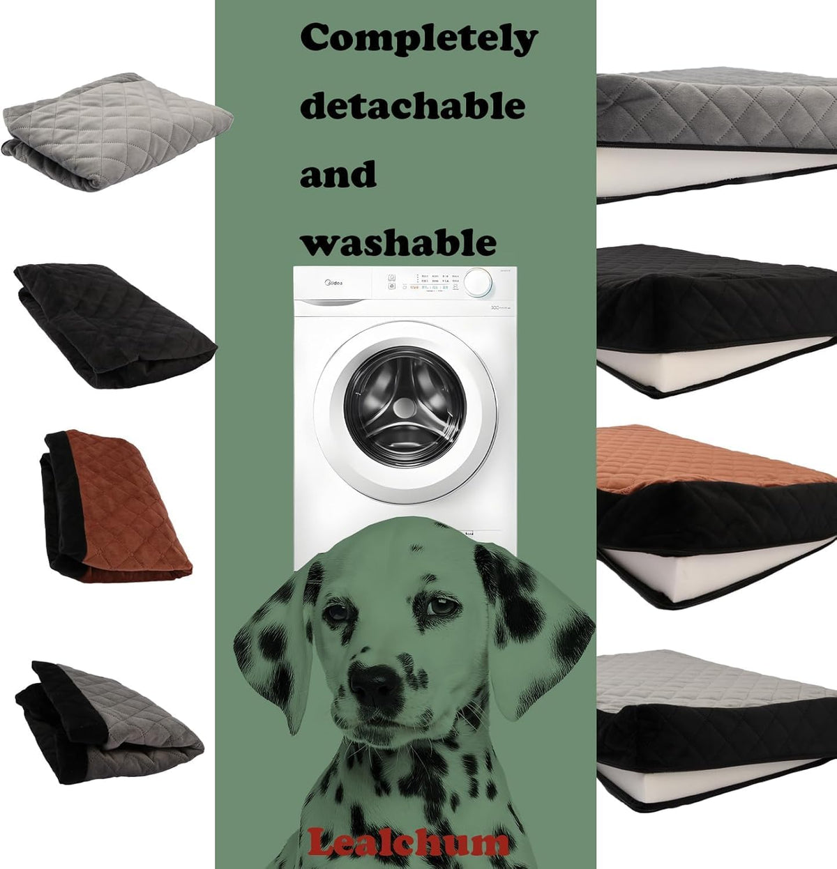 lealchum dog car seat for medium/large dogs,2 clip-on showing dimensions