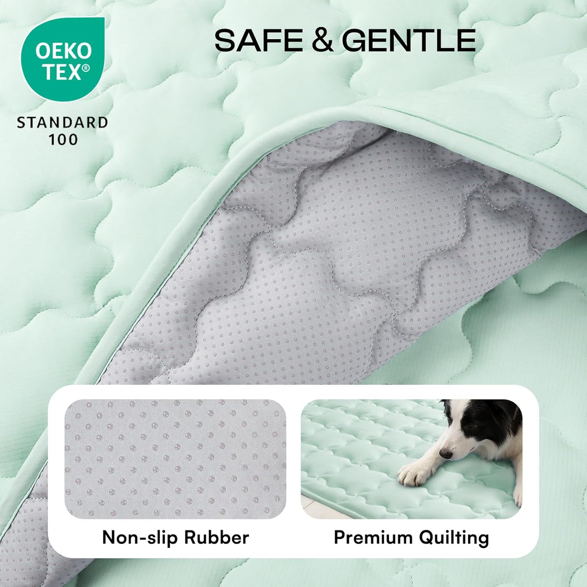 luciphia dog cooling mat, q-max>0.5 non-slip self-cooling pad showing dimensions