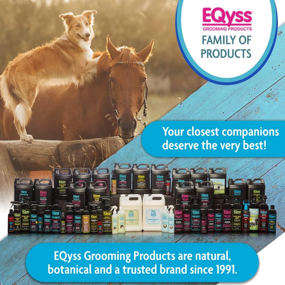 eqyss premier marigold equine coat conditioning spray showing dimensions