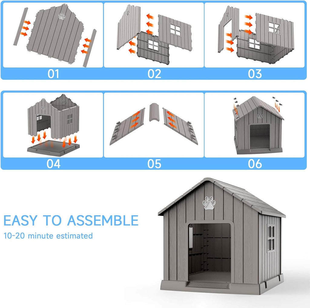 easyup dog house outdoor indoor, dog house weatherproof, package contents
