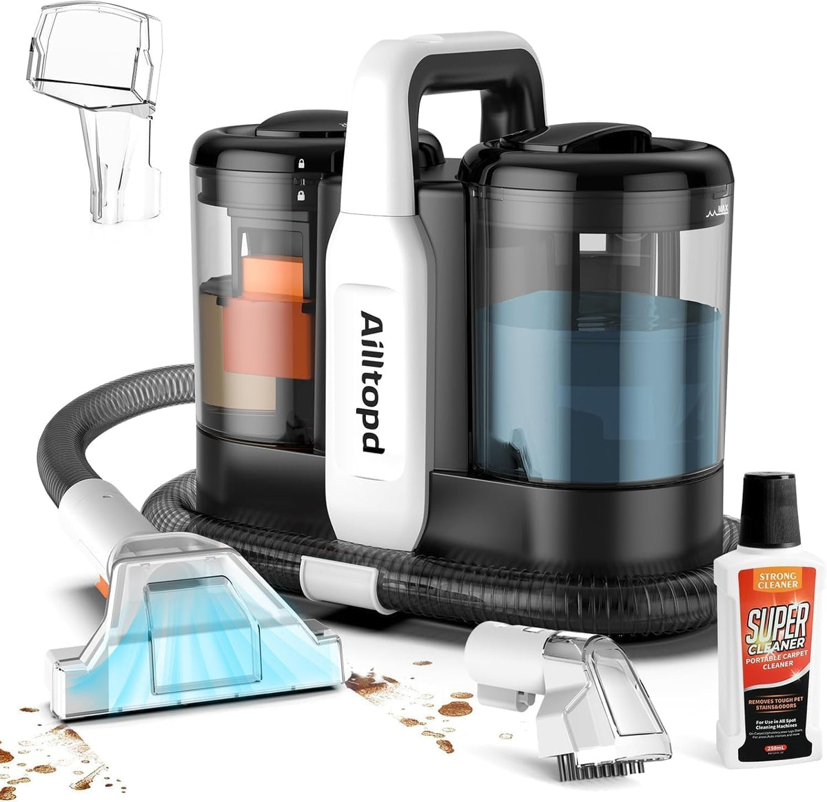 portable carpet & upholstery spot cleaner machine,15kpa deep, main product view