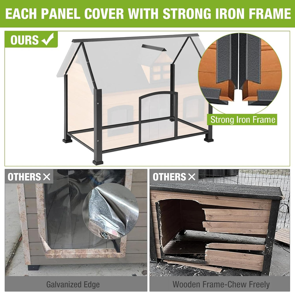 gutinneen heated dog house for large dogs outdoor shown in use