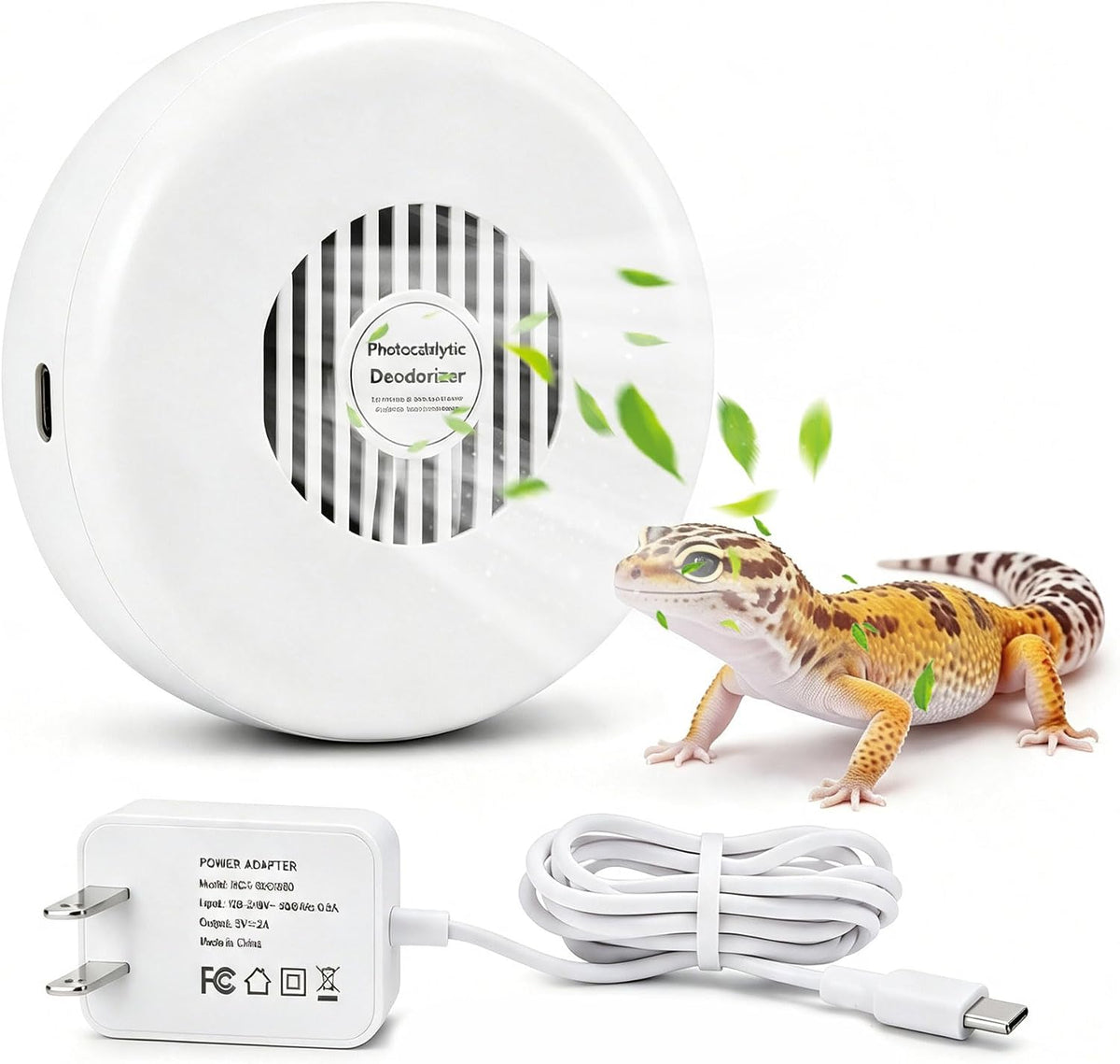 reptile odor eliminator, photocatalytic terrarium deodorizer, ozone-free, main product view