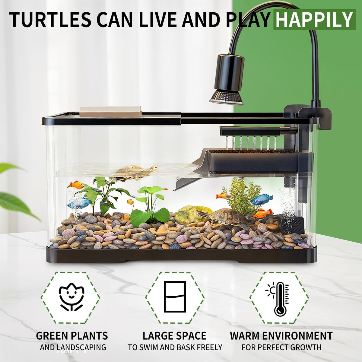 (tank + light +pump + filter + filter, close-up detail