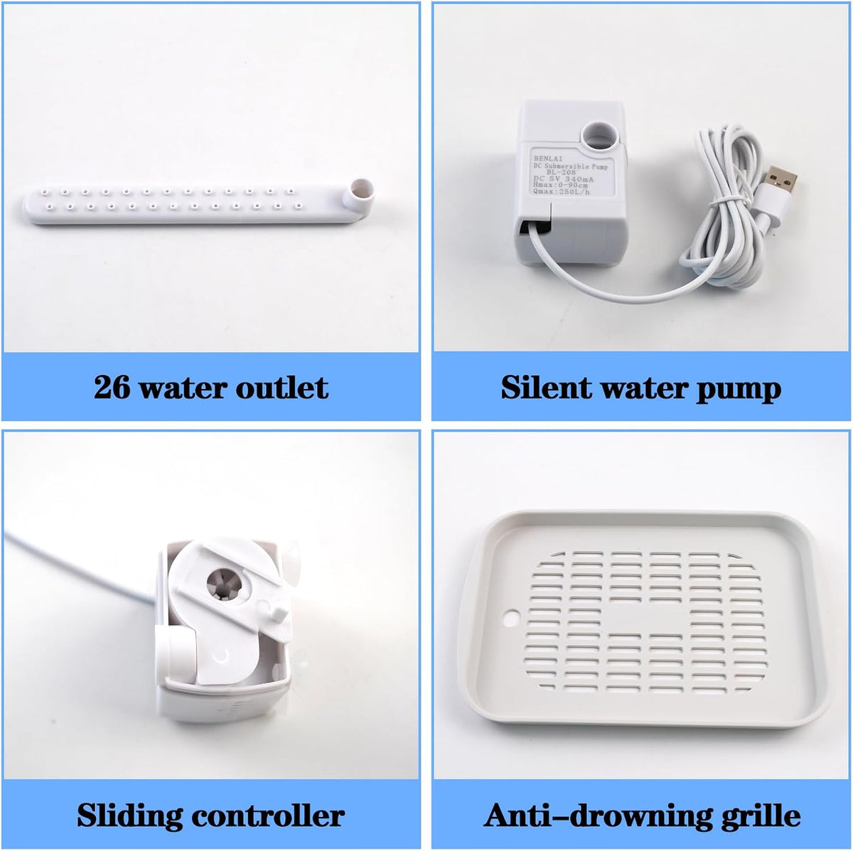 automatic bird shower with pump,electric bird bath for showing dimensions