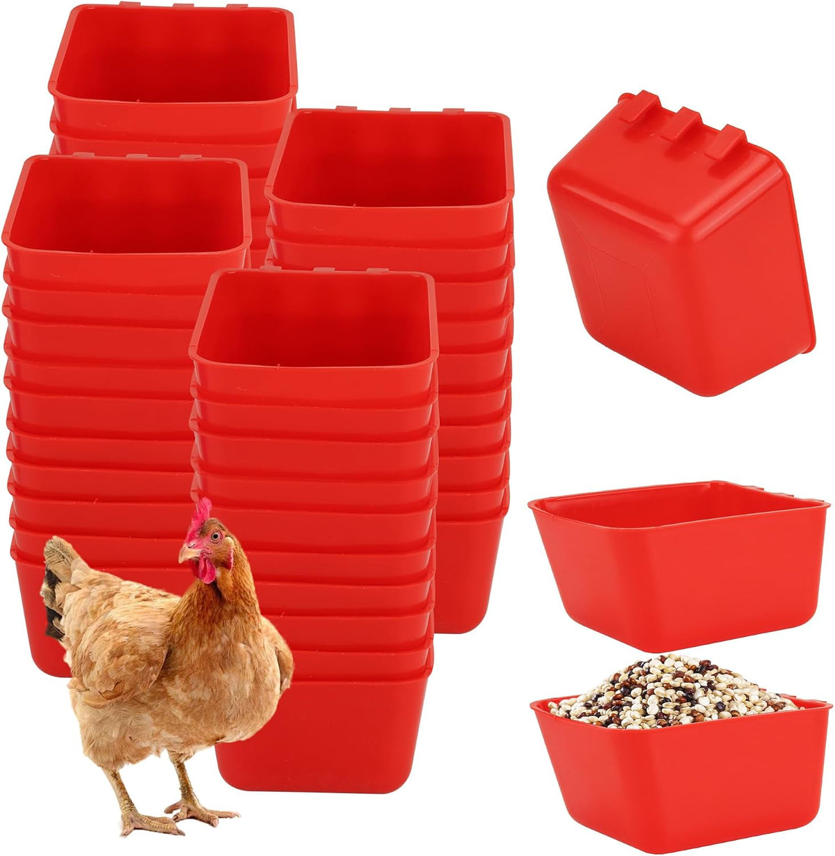 cage cups chicken feeder cups 16 oz hanging, main product view