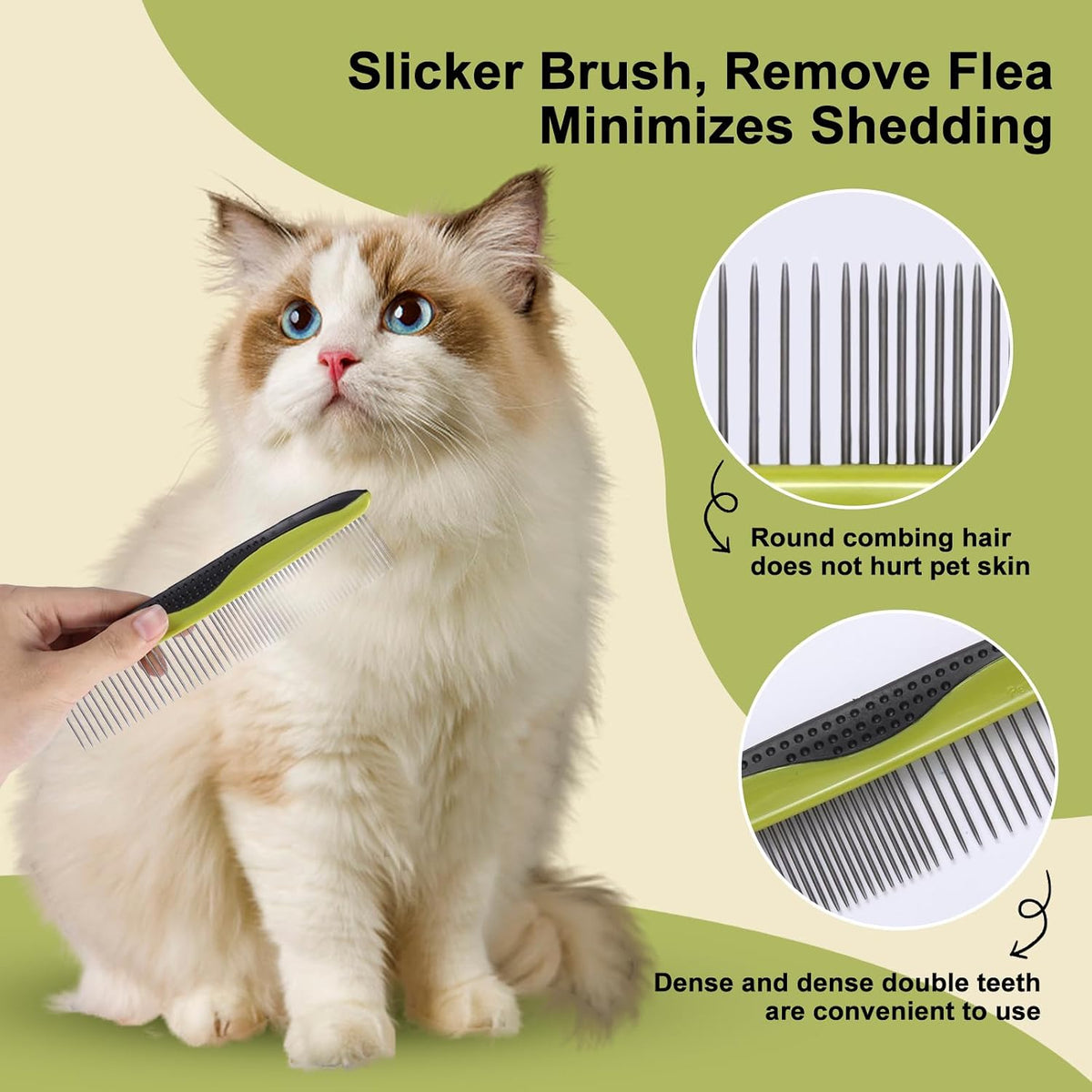 dog and cat grooming kit, versatile tools including, side view