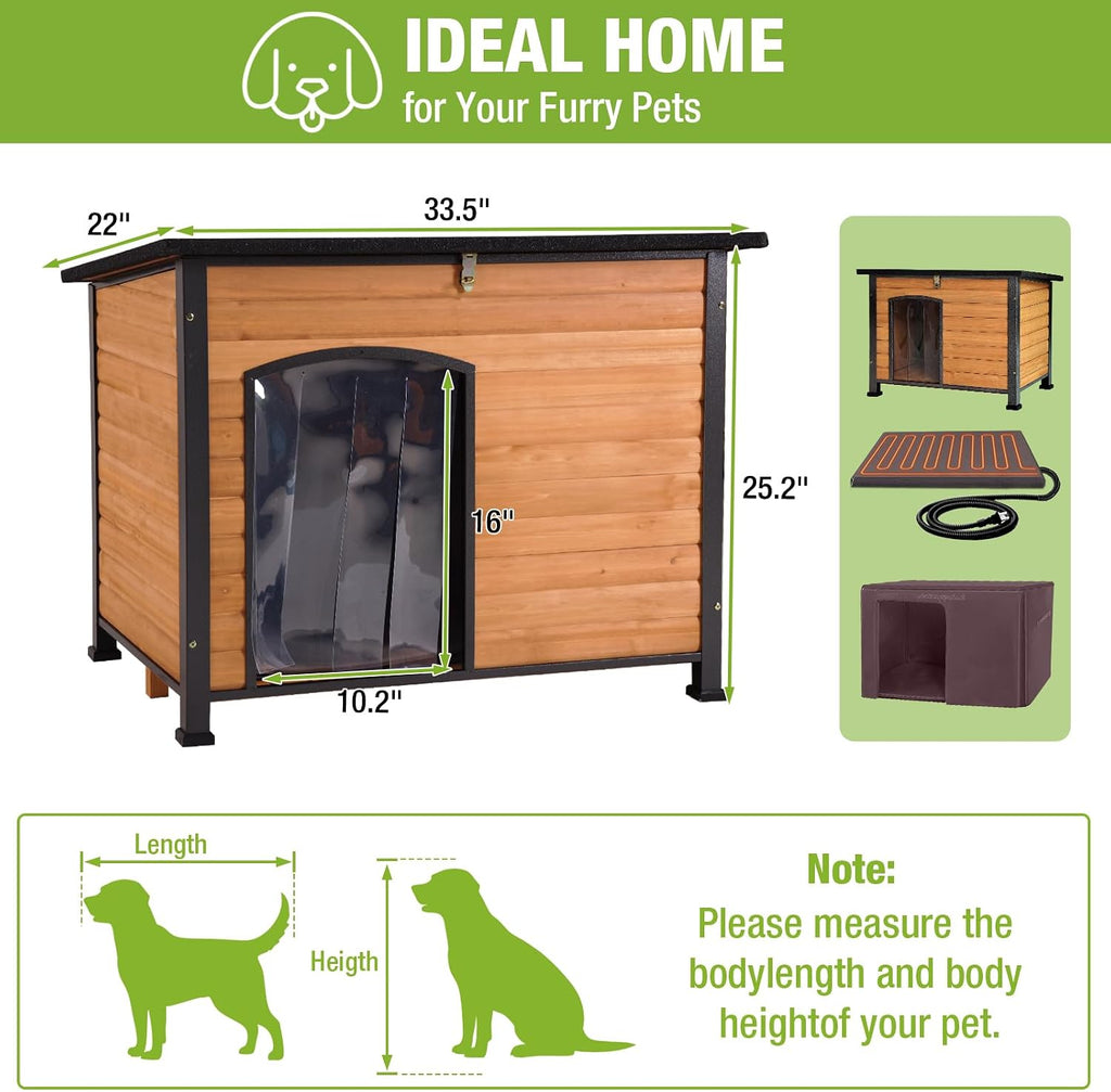 gutinneen heated dog house outdoor insulated dog house, package contents
