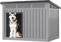 fancyango outdoor dog house for large dogs, outside, main product view