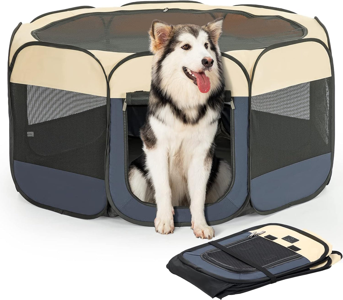 a 4 pet 49-in portable dog playpen for, main product view