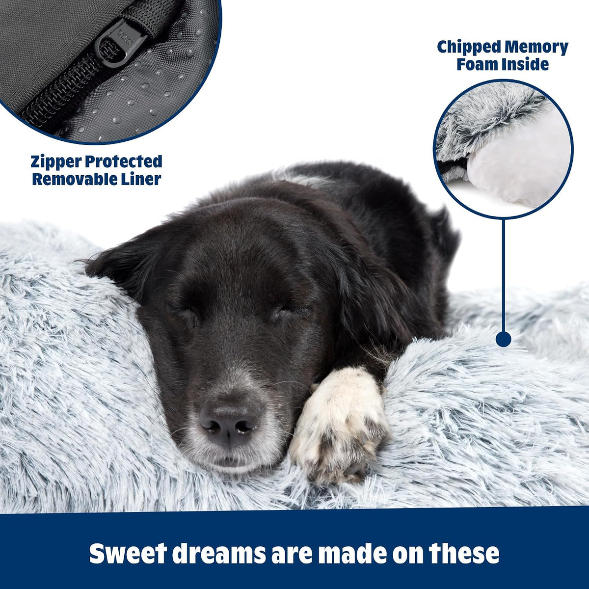 barkbox dog bed, 2-in-1 memory foam donut cuddler shown in use