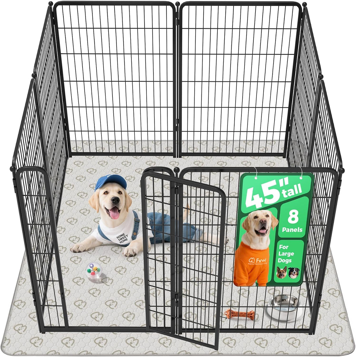 fxw homeplus indoor dog playpen with washable pee, main product view
