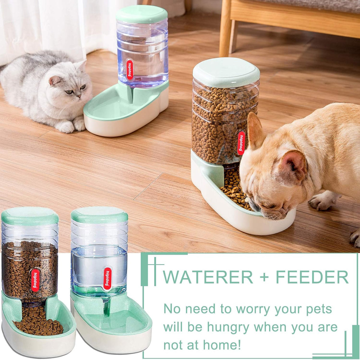automatic cat feeders automatic dog feeder with dog showing dimensions