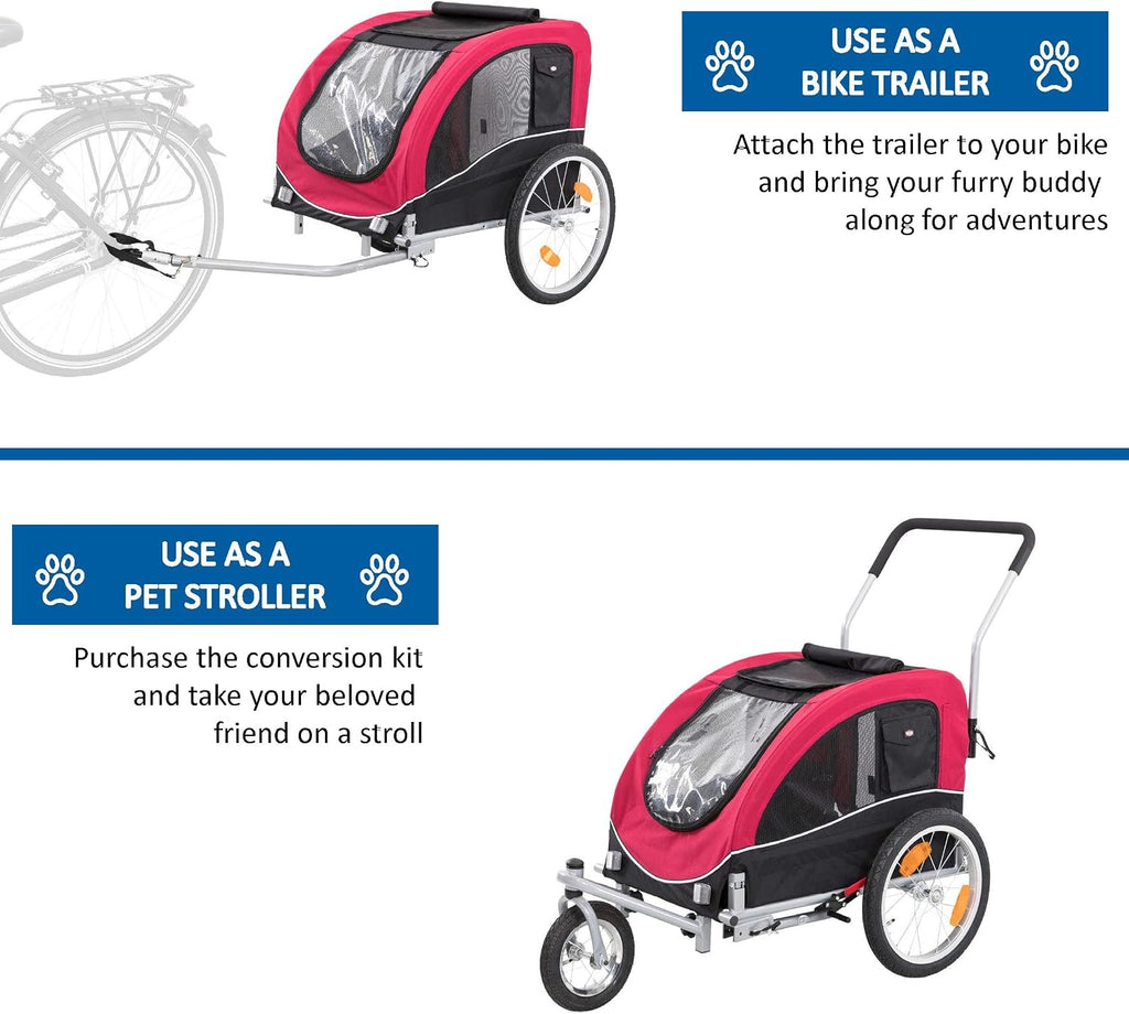 trixie large dog bike trailer - foldable pet, package contents