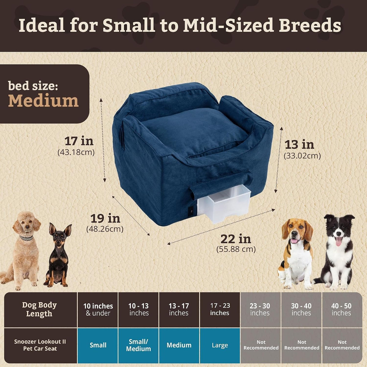 snoozer dog car seat for dogs up to, close-up detail