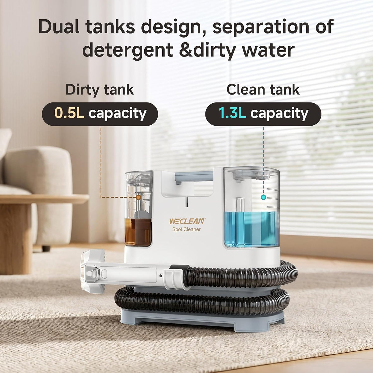 weclean carpet cleaner machine, portable spot cleaner for shown in use