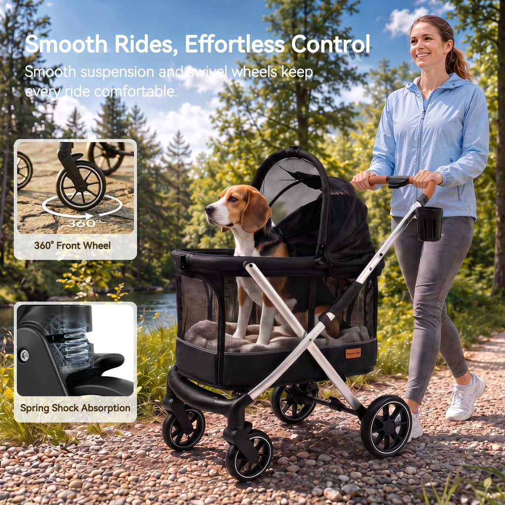 dog stroller for medium and small dogs, lightweight on a desk or shelf