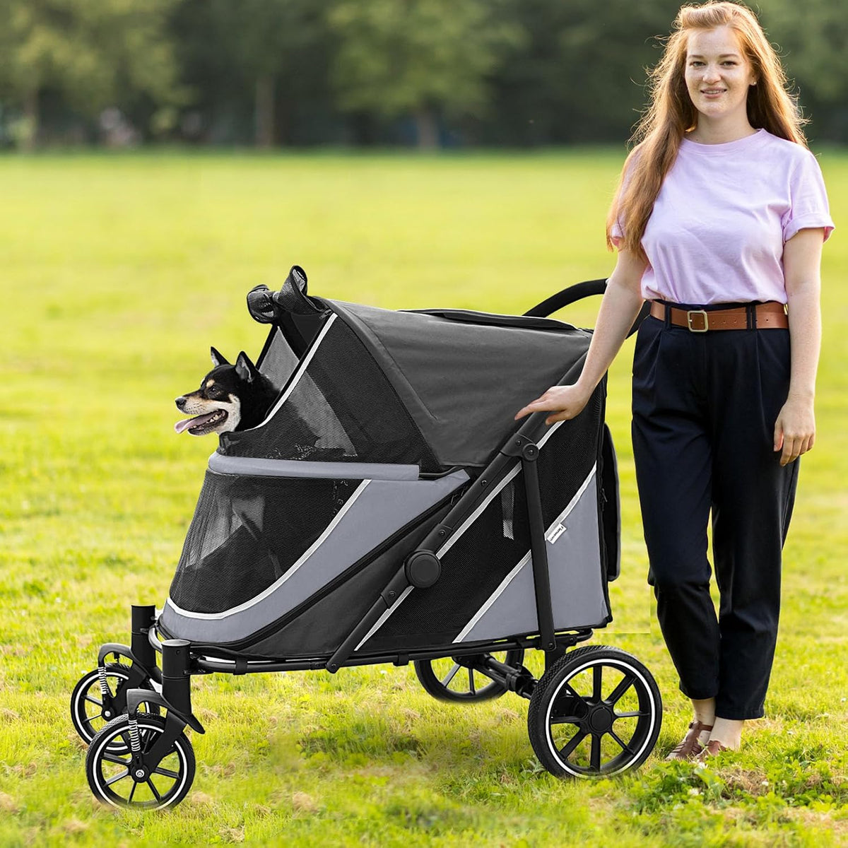 dog stroller for medium/large dogs one-click folding, extra, view 9