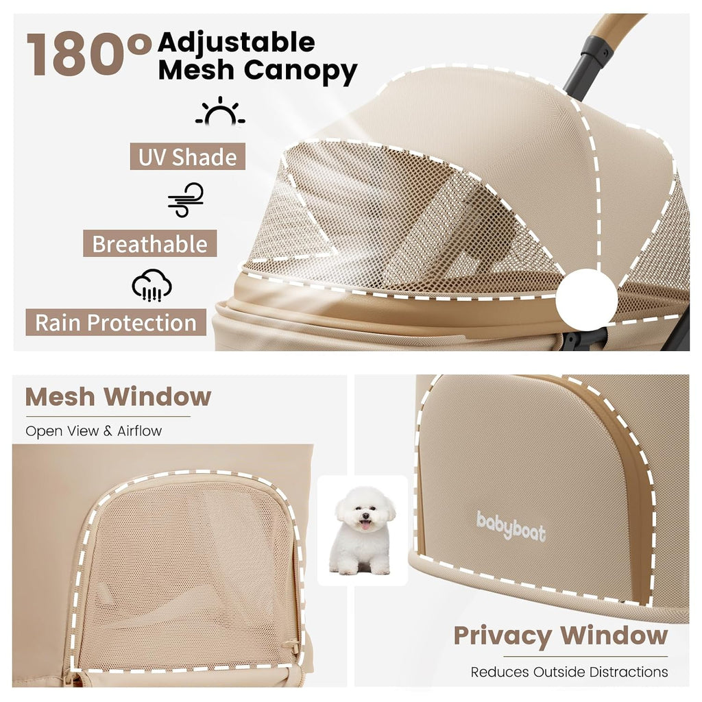 portable compact dog strollers for small dogs with, close-up detail