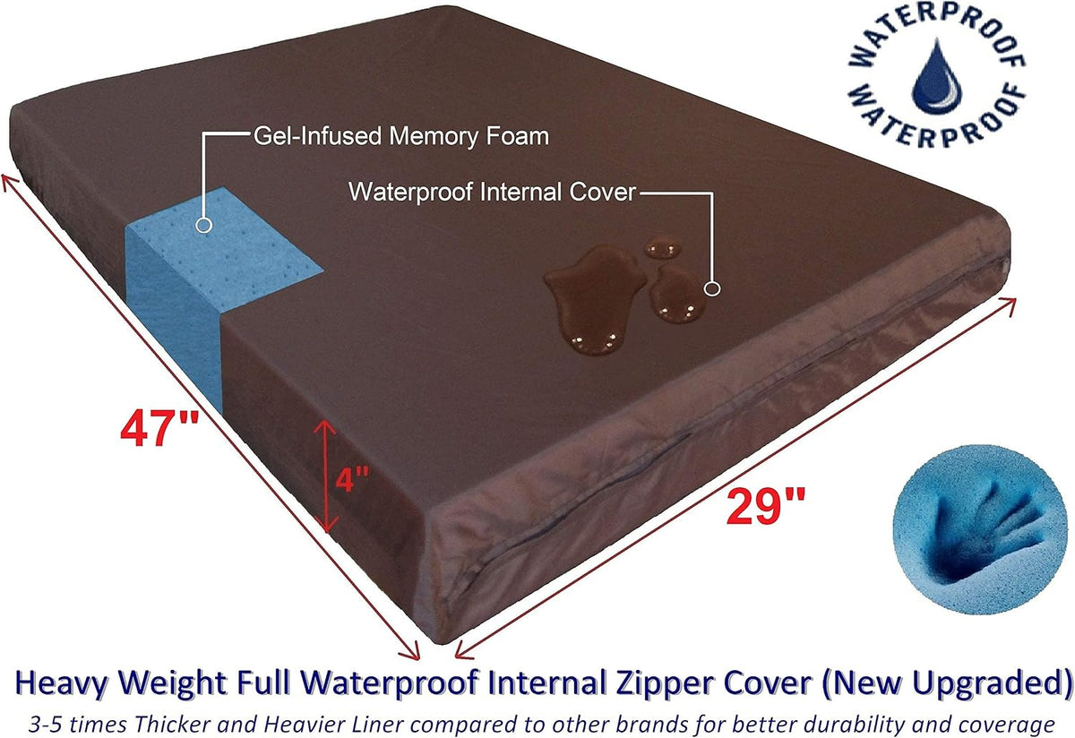 dogbed4less extra large orthopedic memory foam dog bed shown in use