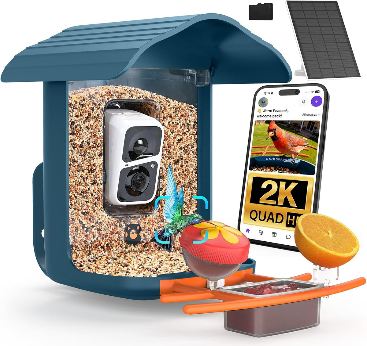 birdsnap® smart bird feeder with camera, solar powered, main product view