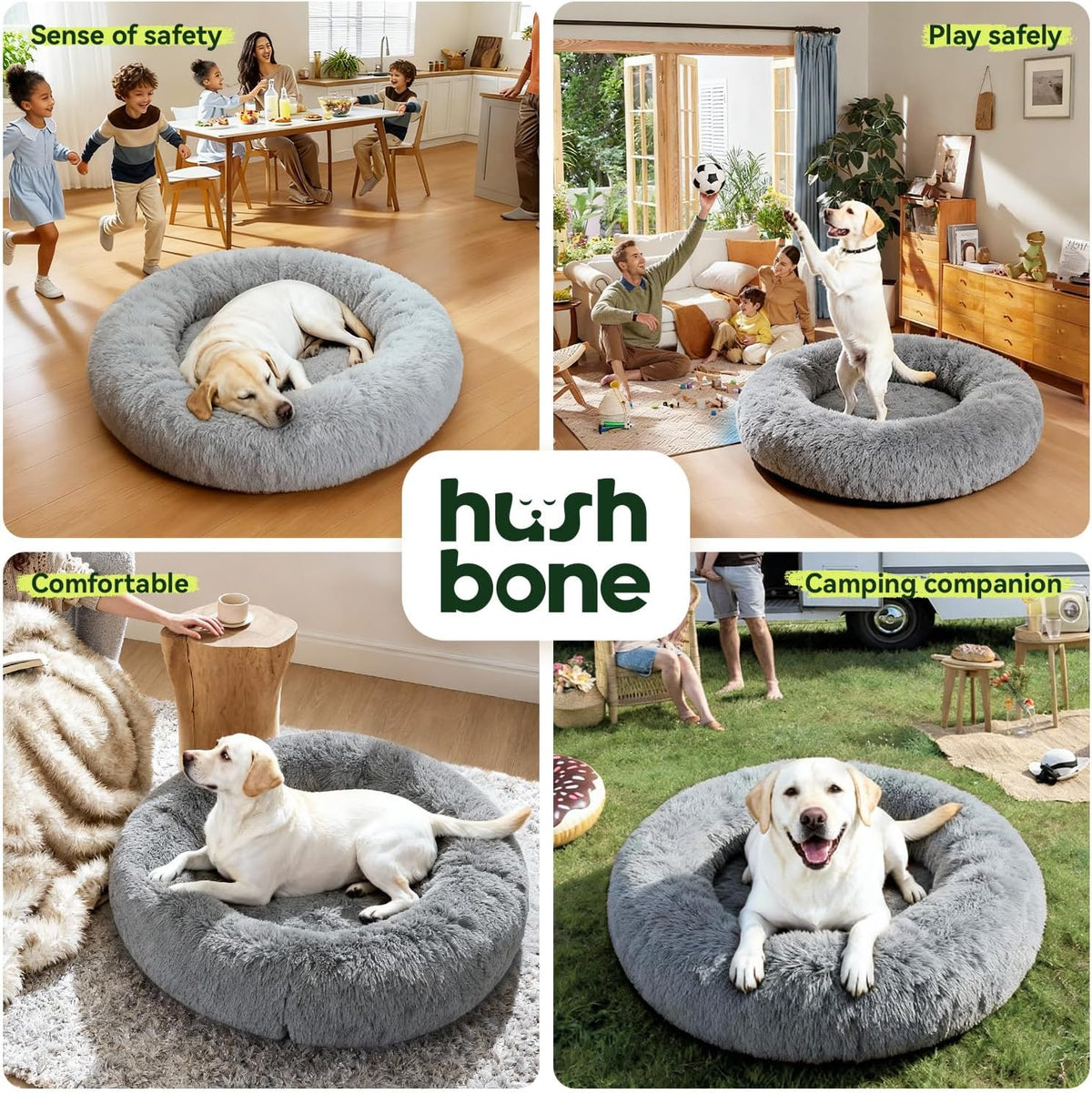 memory foam orthopedic dog beds for extra large, front angle view