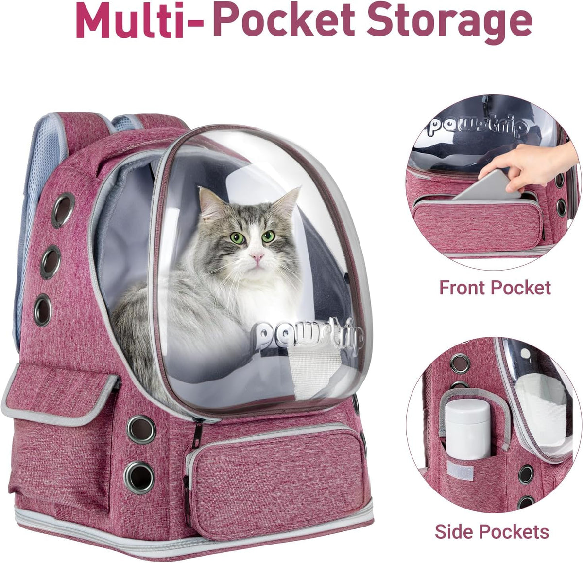 cat backpack carrier clear bubble window for cats showing dimensions