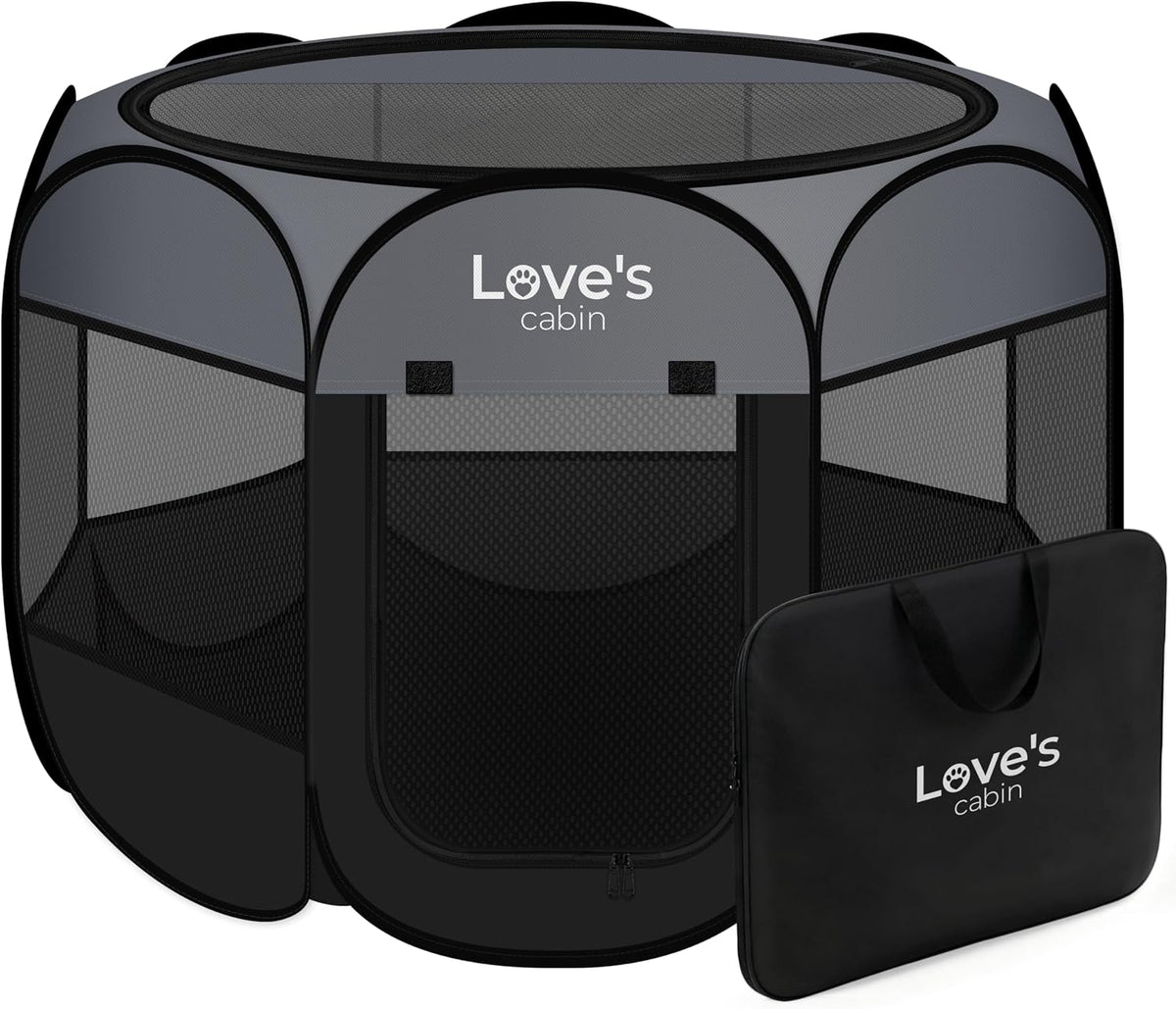 love's cabin pet puppy dog playpen, medium dog, main product view