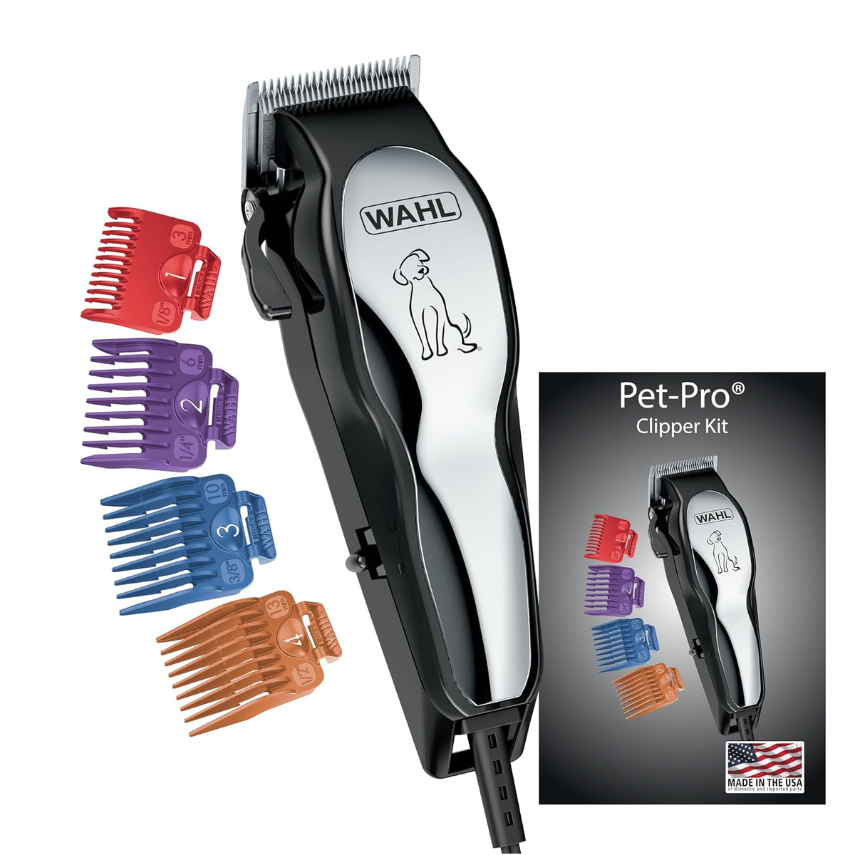 wahl usa pet-pro corded dog grooming clipper kit, main product view