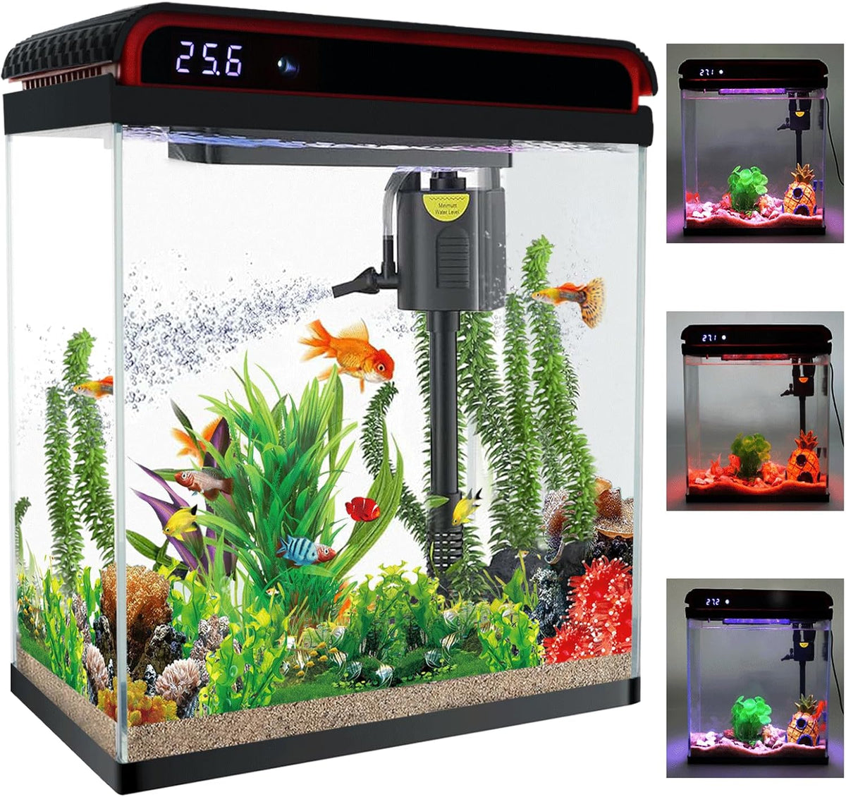 10 gallon fish tank, betta fish tank glass, main product view