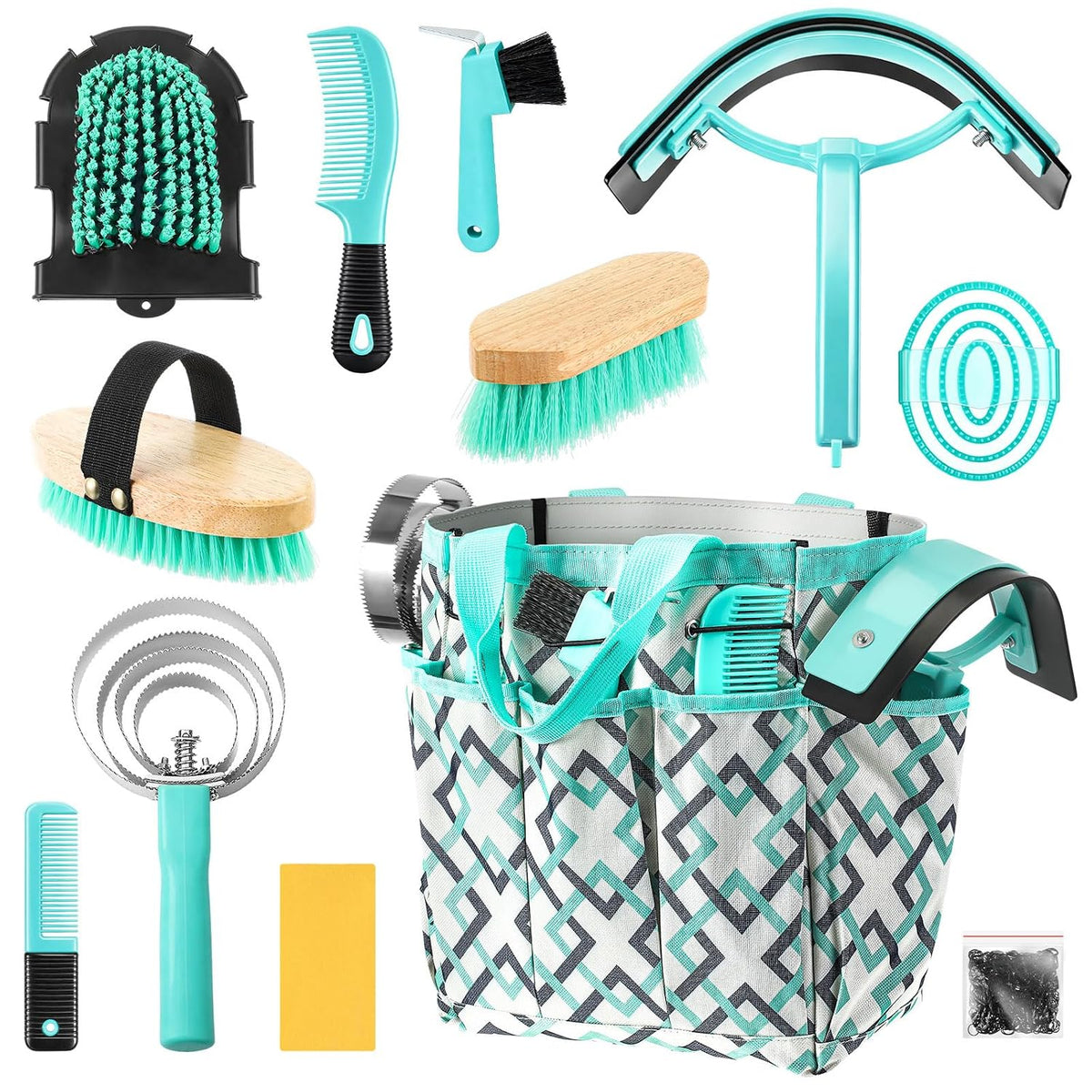 abbylike 12 piece horse grooming kit with organizer, main product view
