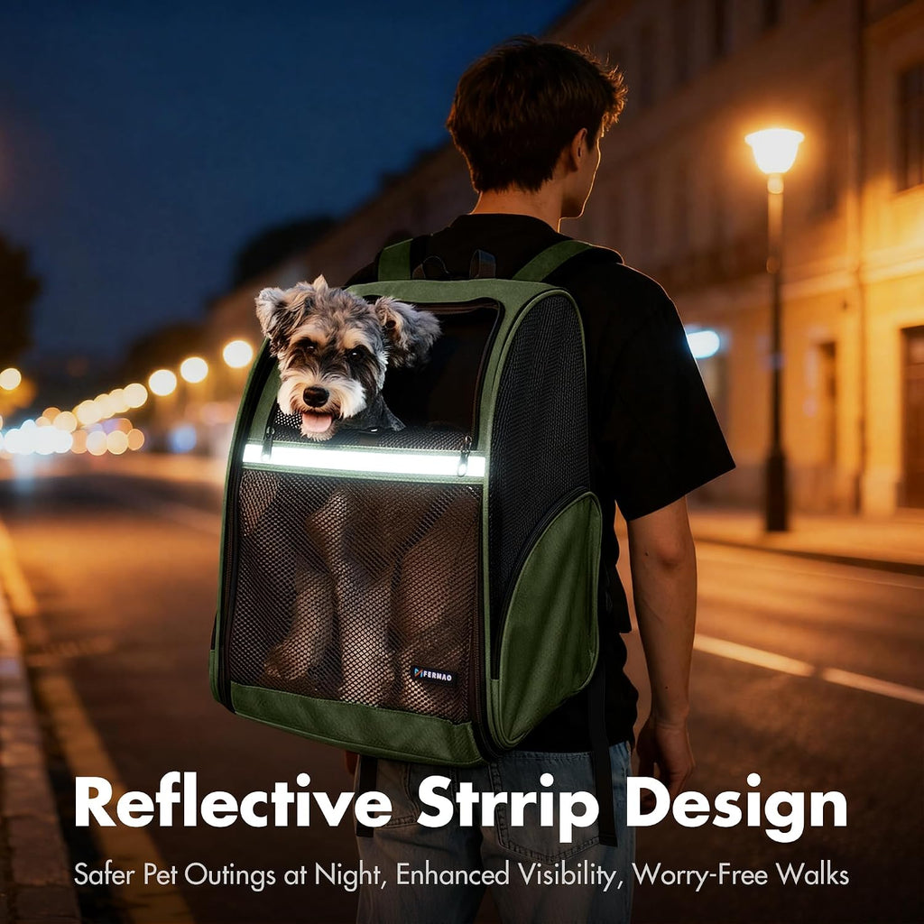 pet backpack carrier, large cat carrier backpack up, view 9