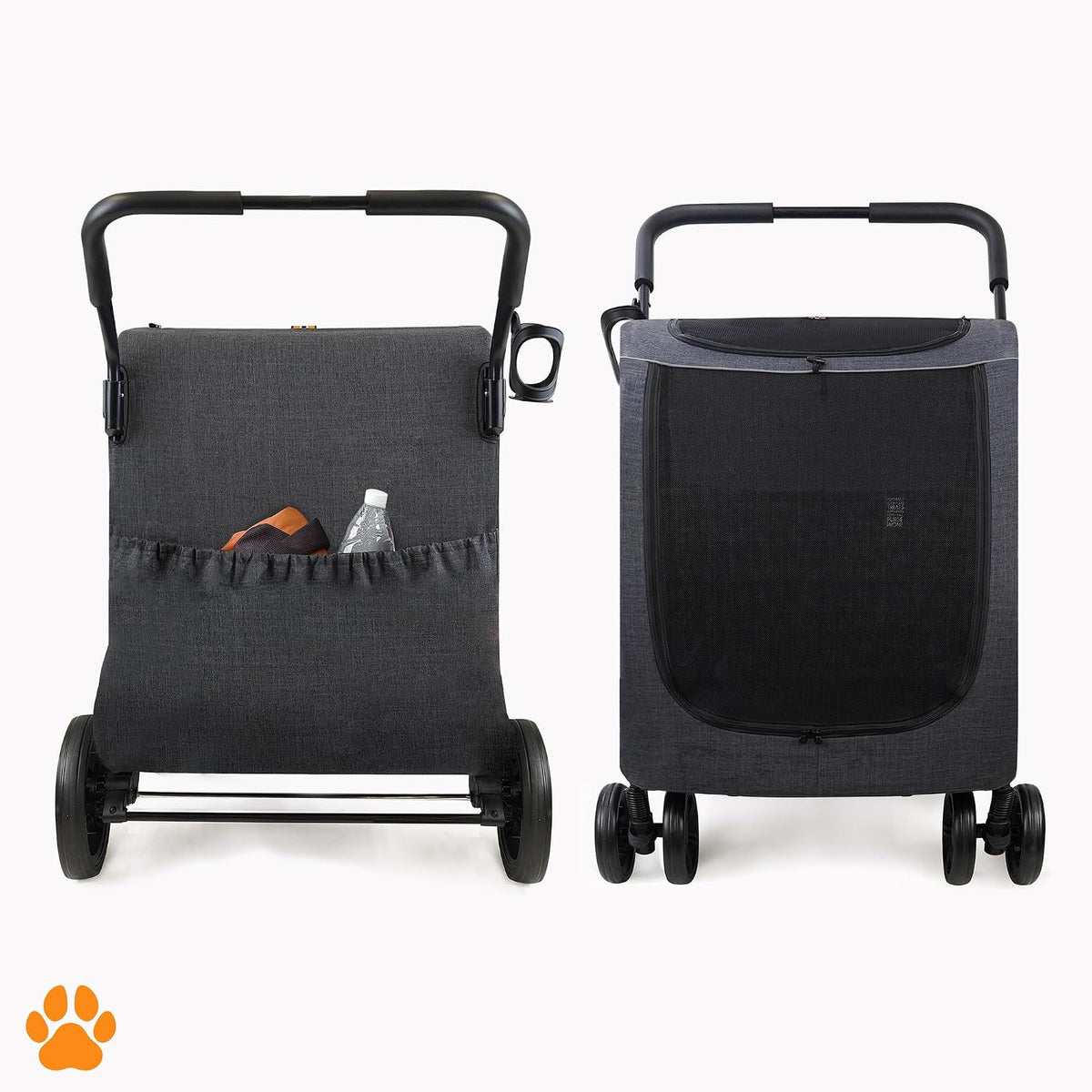 chester raincover pet stroller - melange black, package contents