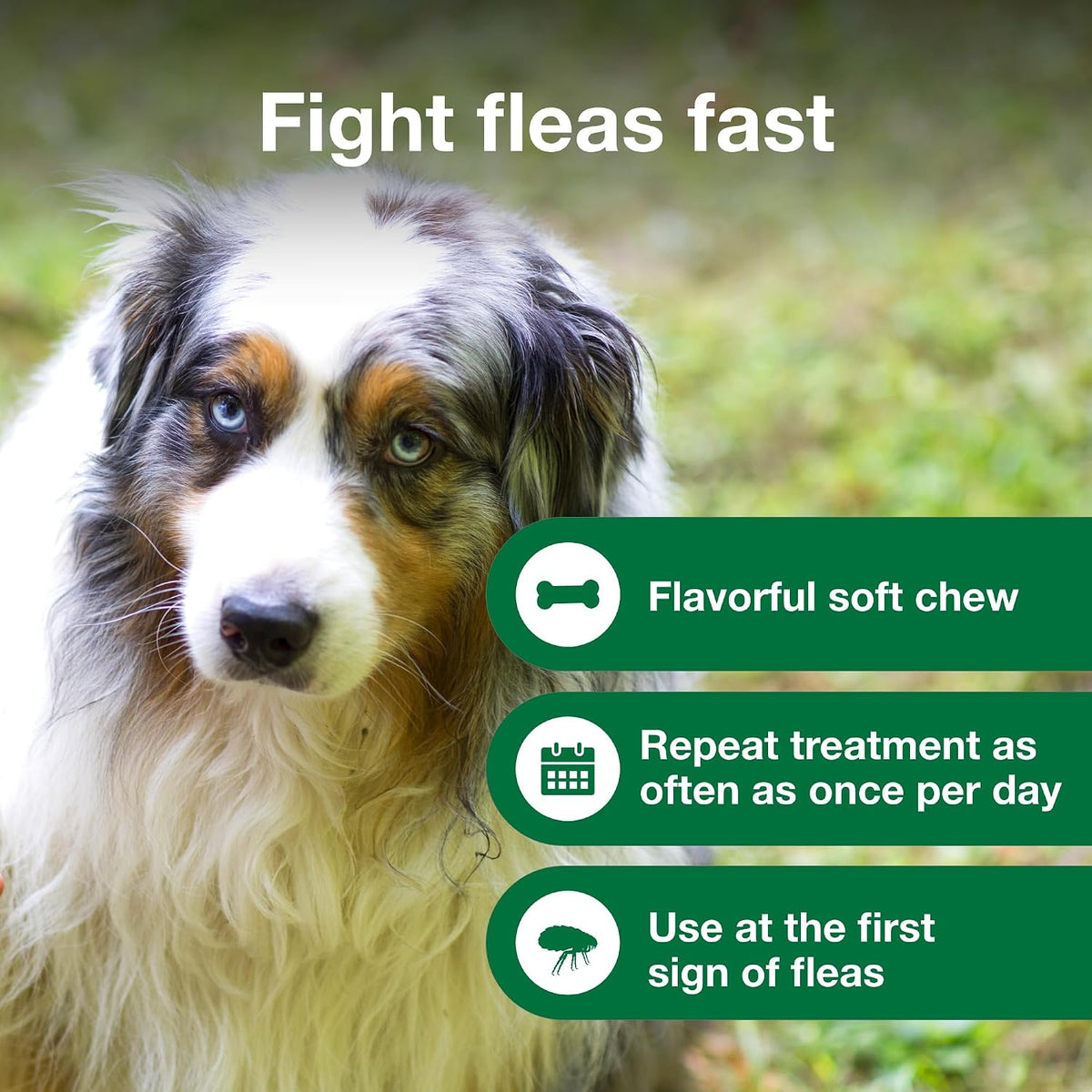 advantus (imidacloprid) soft chew flea treatment for dogs., side view