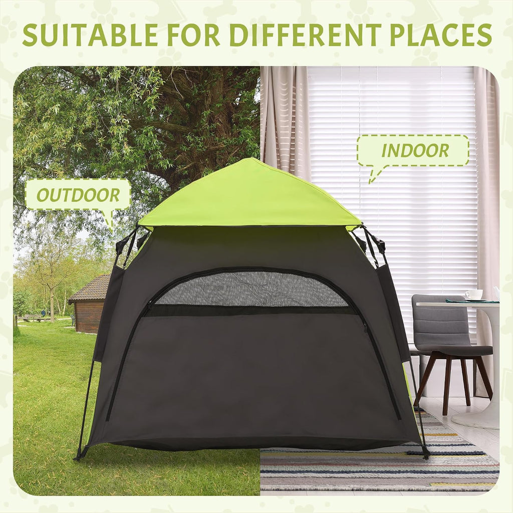 pawhut pop up dog tent for extra large showing dimensions