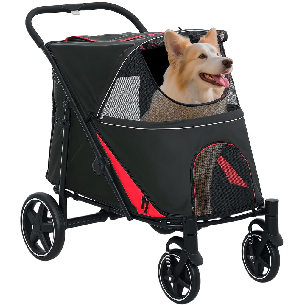 pawhut dog stroller one-click foldable pet cat stroller, main product view
