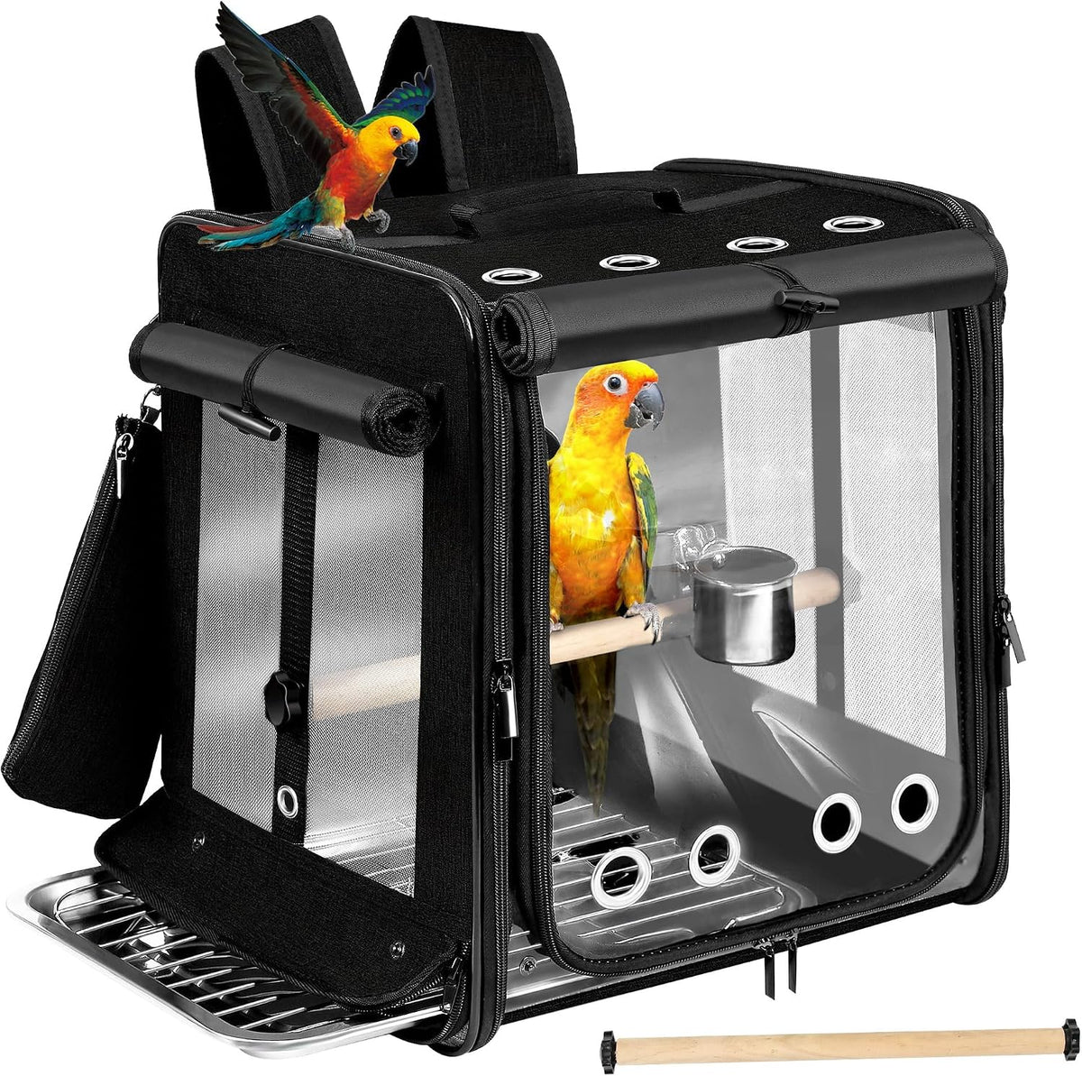 sanmoncare bird carrier for car travel with seat, main product view
