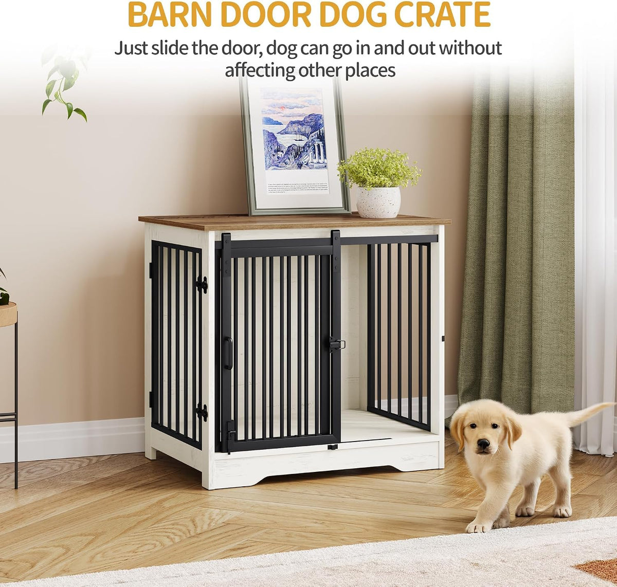 hzuaneri 27.2 in s dog crate furniture indoor on a desk or shelf