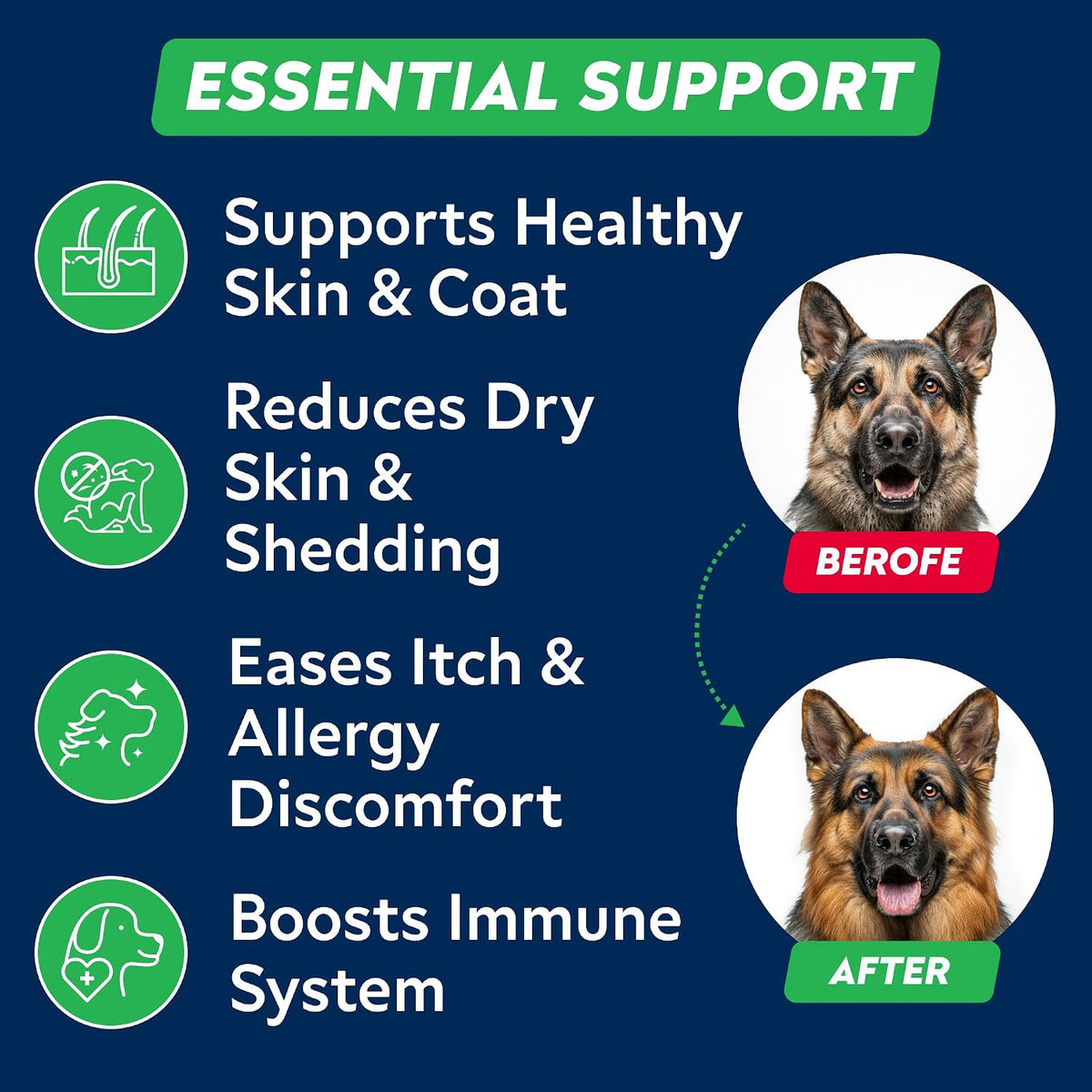 omega 3 for dogs - fish oil skin shown in use