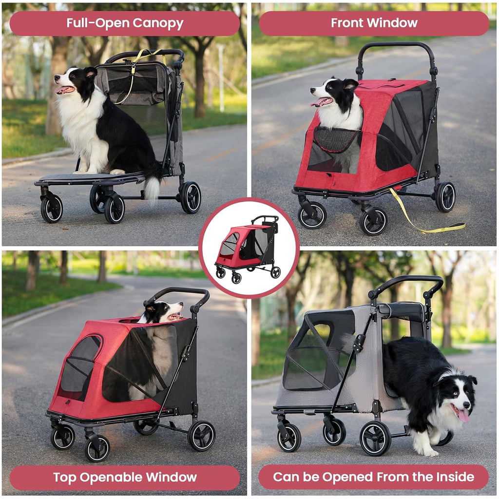 dog stroller for large/medium dogs,pet stroller up to shown in use